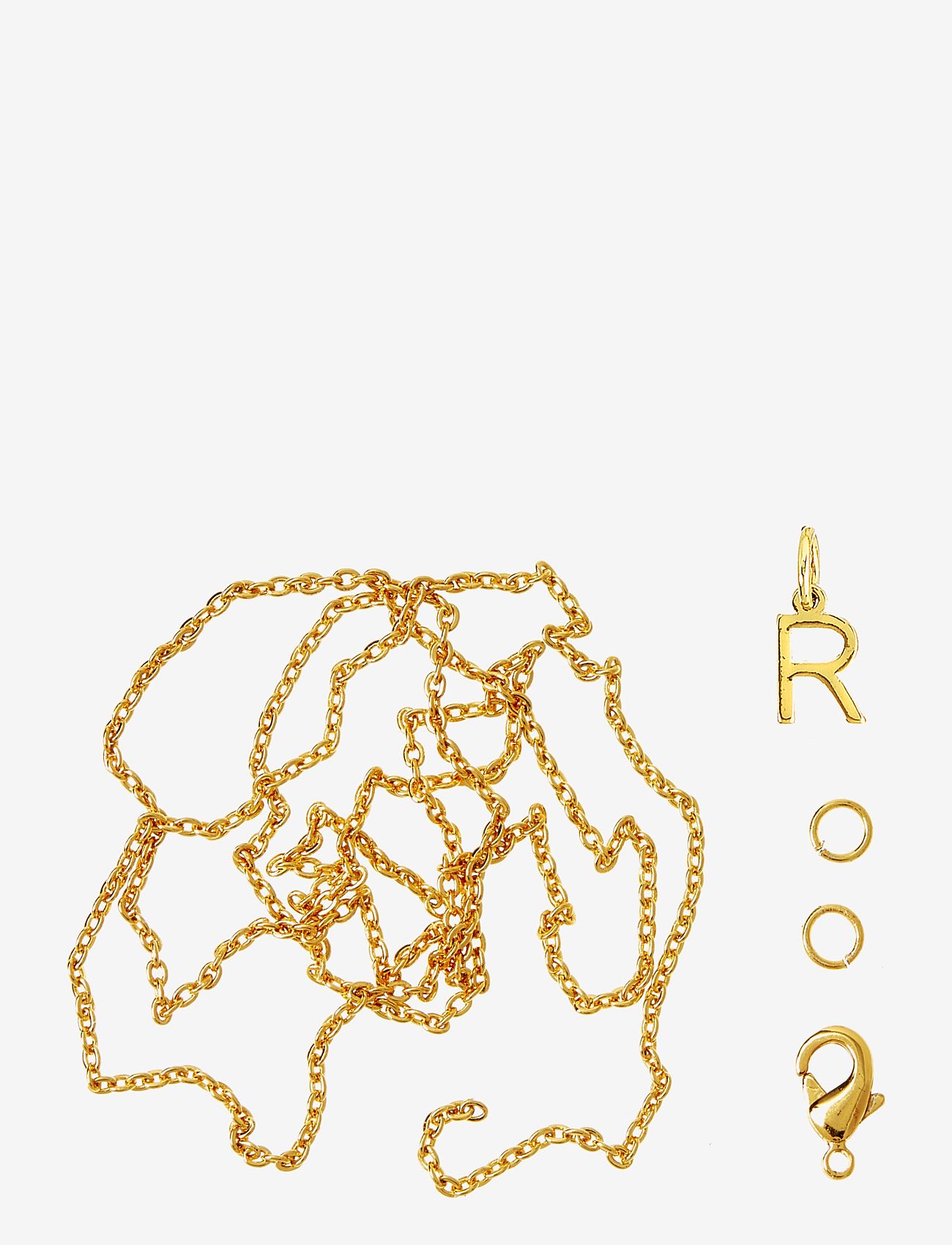 Me & My Box Letter R Gp With O-Ring, Chain And Clasp, Børn, Jewellery & Tilbehør, Guld, Str: ONE SIZE