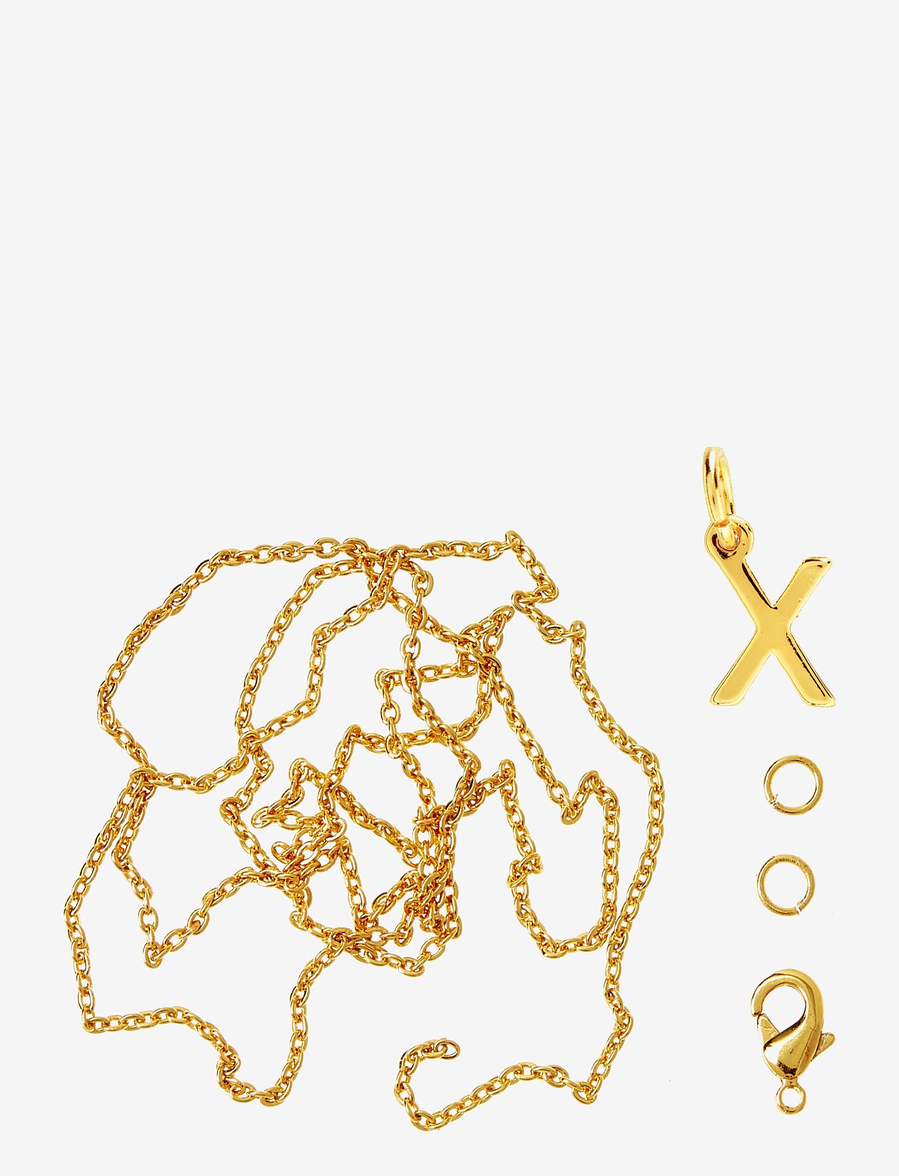 Me & My Box - Letter X GP with o-ring, chain and clasp - smykker & accessories - gold-x - 0