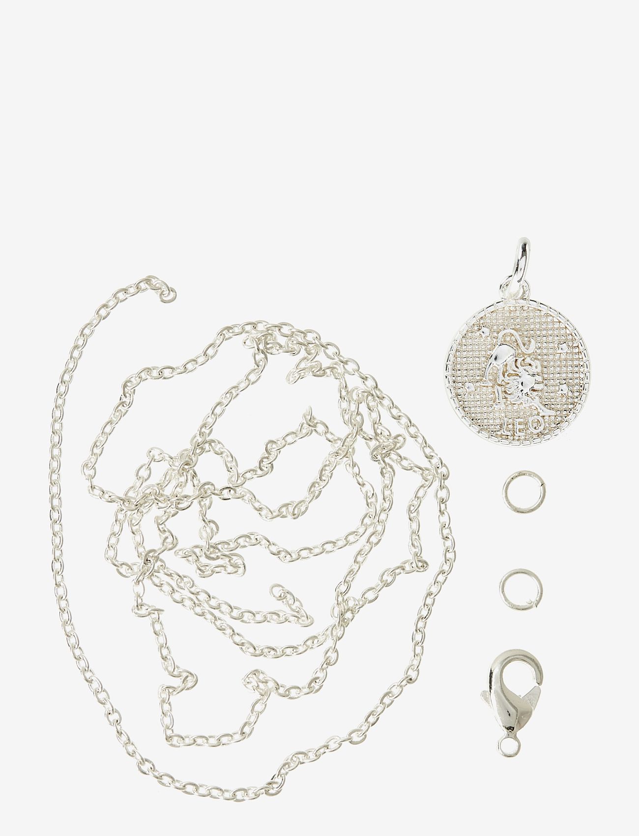 Me & My Box - Zodiac coin pendant and chain set, Leo - smykker & accessories - silver-leo - 0