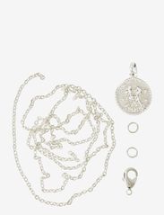 Zodiac coin pendant and chain set, Gemini - SILVER-GEMINI
