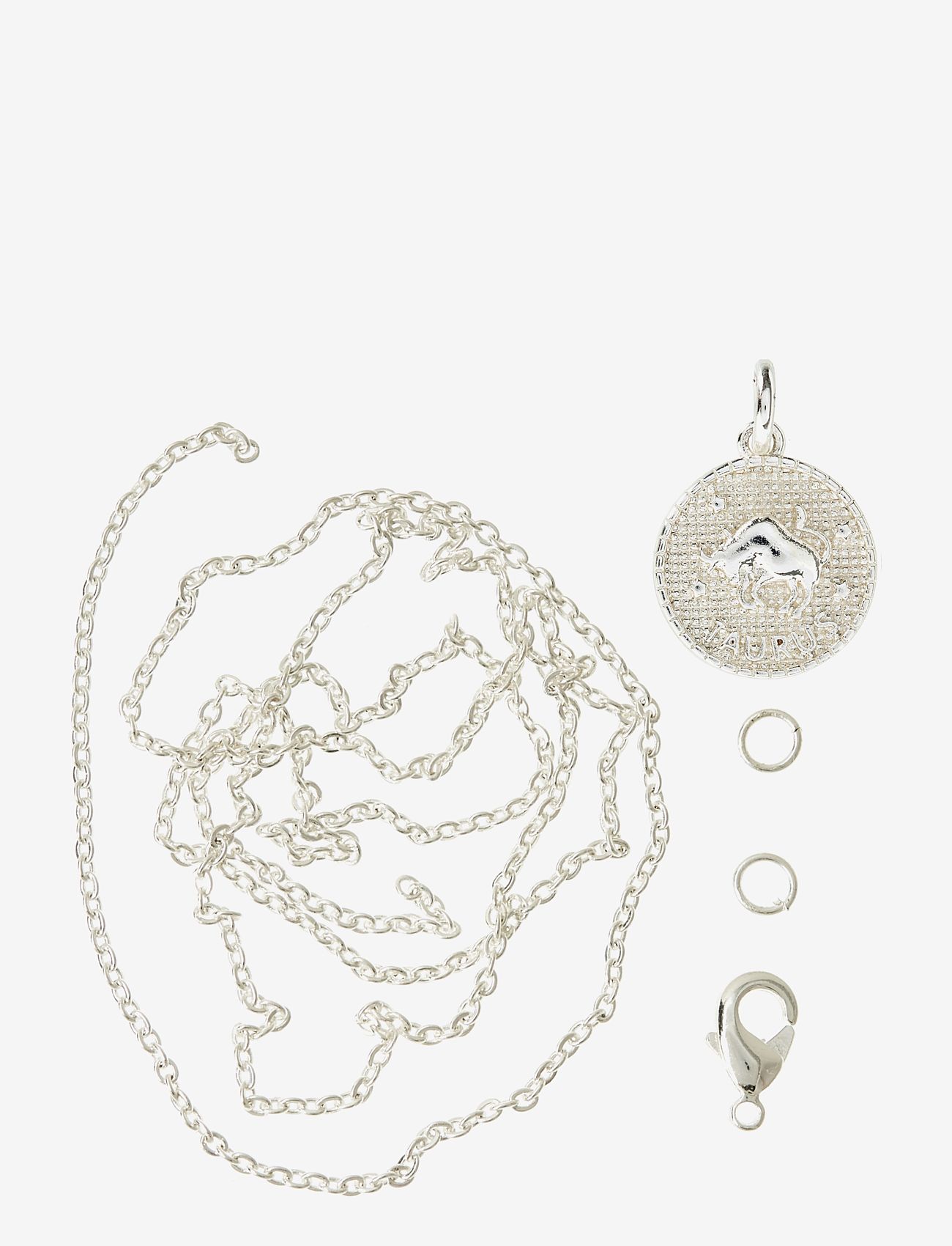 Me & My Box - Zodiac coin pendant and chain set, Taurus - smykker & accessories - silver-taurus - 0