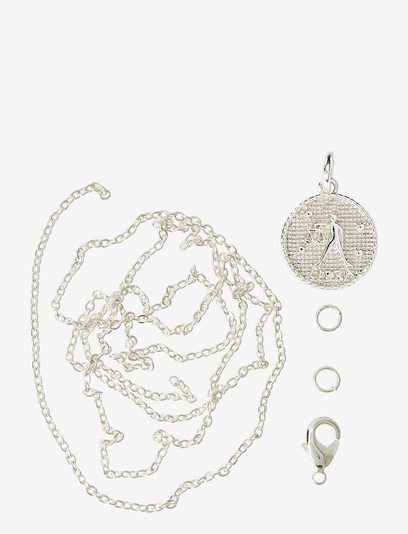Me & My Box Zodiac Coin Pendant And Chain Set, Libra, Jewellery & Tilbehør, Sølv, Str: ONE SIZE