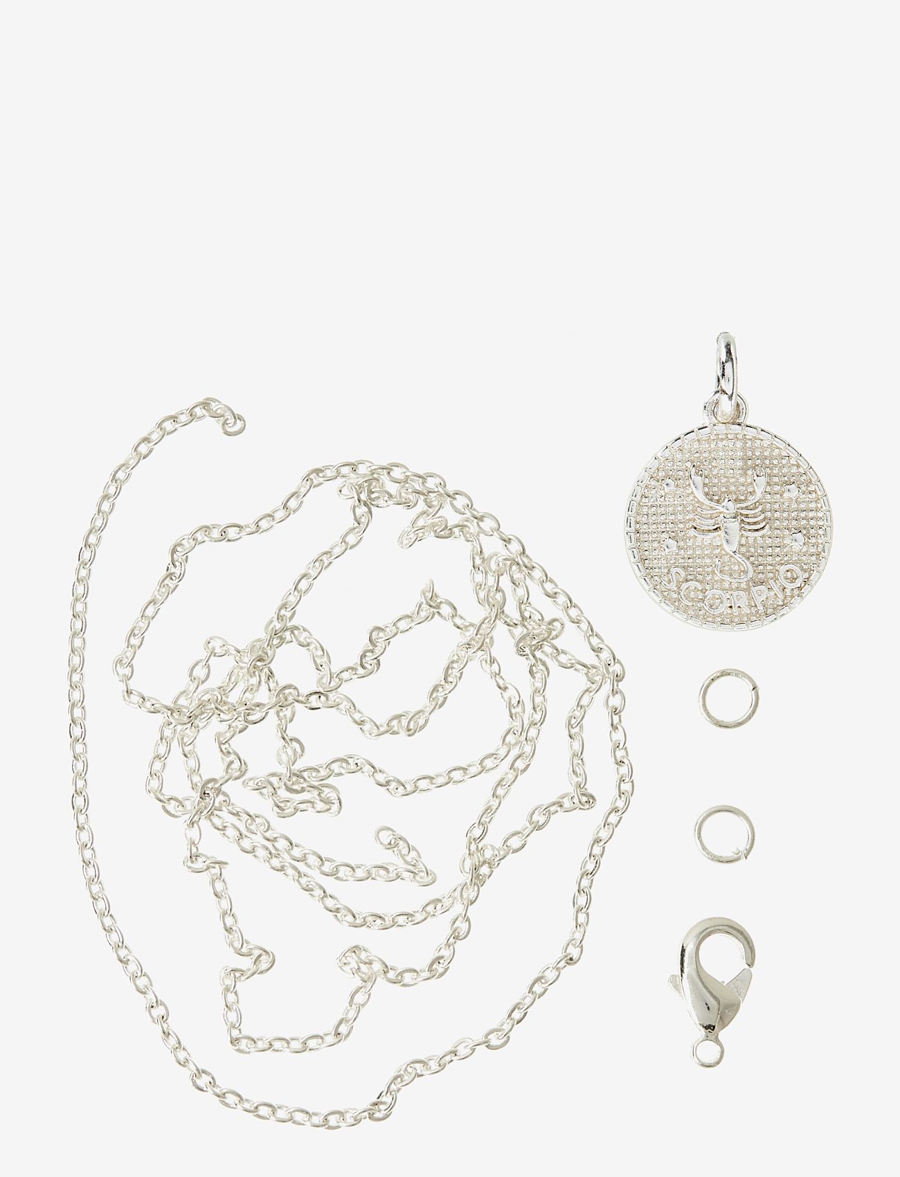 Me & My Box Zodiac Coin Pendant And Chain Set, Scorpio, Børn, Jewellery & Tilbehør, Sølv, Str: ONE SIZE