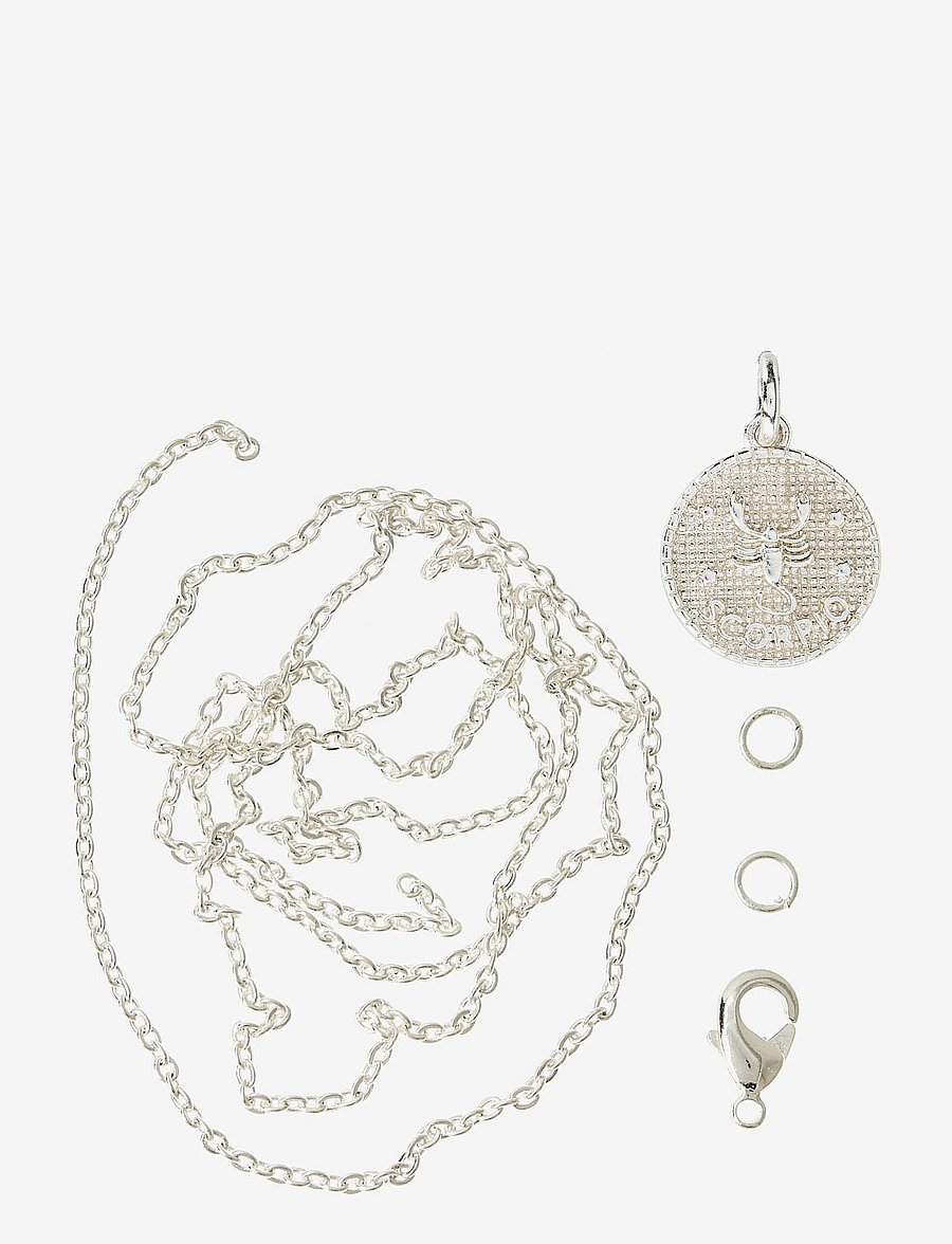 Me & My Box - Zodiac coin pendant and chain set, Scorpio - korut & asusteet - silver-scorpio - 0