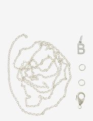 Letter B SP with o-ring, chain and clasp - SILVER-B
