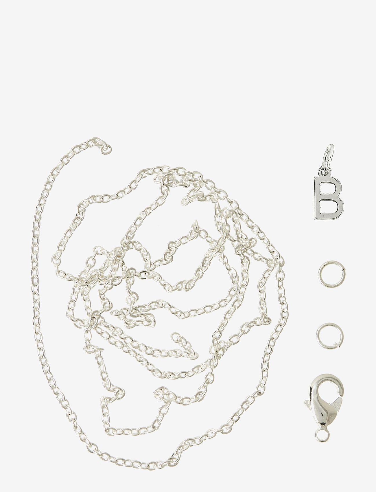 Me & My Box Letter B SP with o-ring, chain and clasp - Tegne & Hobbyartikler - SILVER-B / silver