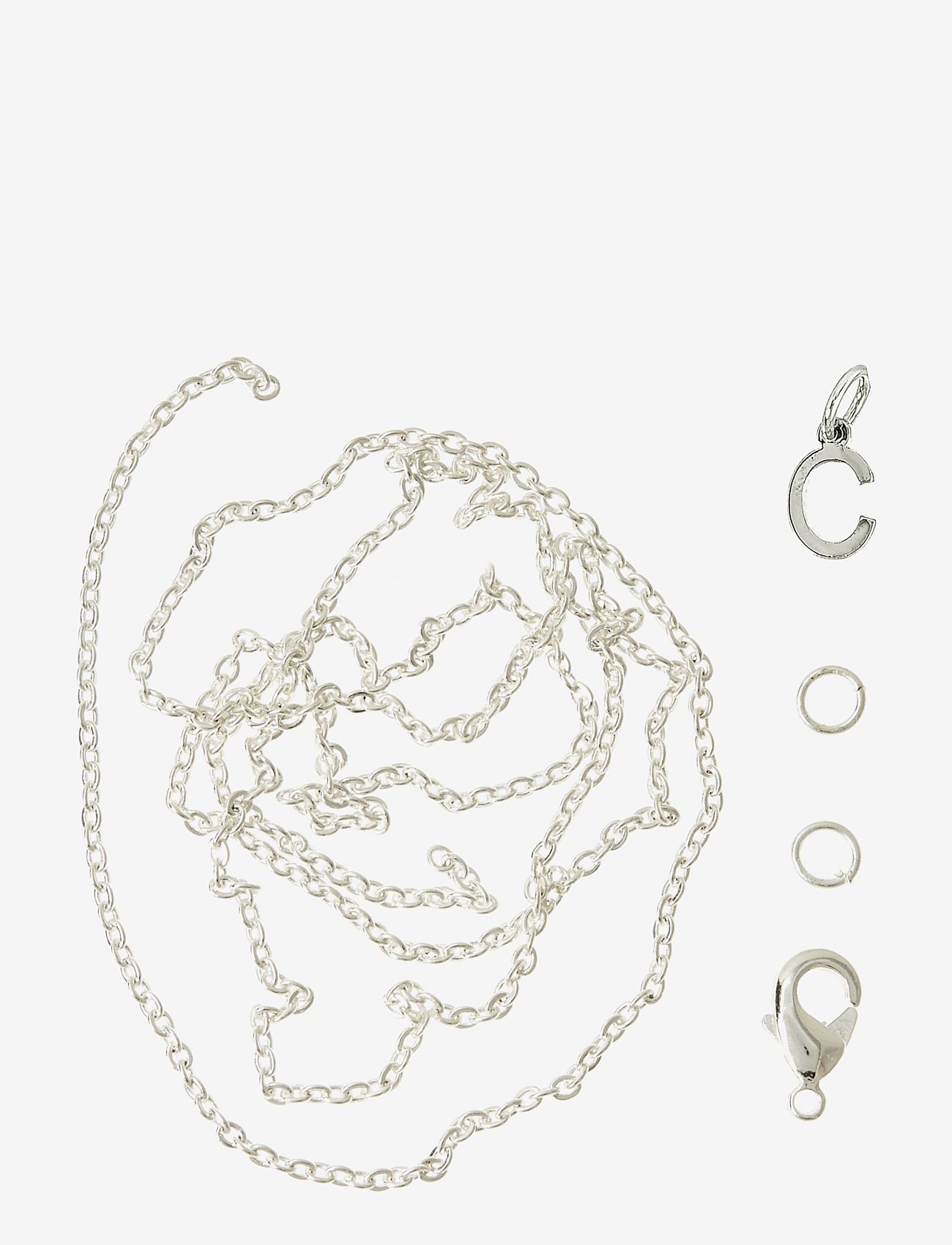 Me & My Box Letter C SP with o-ring, chain and clasp - Tegne & Hobbyartikler - SILVER-C / silver