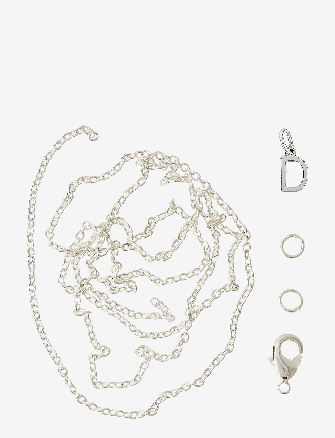 Me & My Box - Letter D SP with o-ring, chain and clasp - smykker & accessories - silver-d - 0