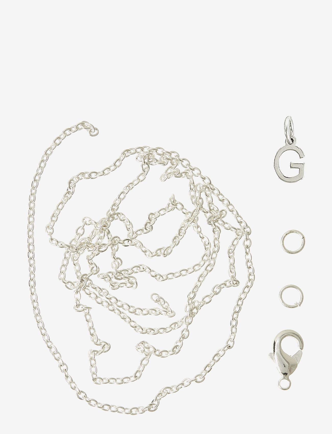 Me & My Box Letter G SP with o-ring, chain and clasp - Tegne & Hobbyartikler - SILVER-G / silver