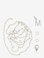Letter M SP with o-ring, chain and clasp - SILVER-M