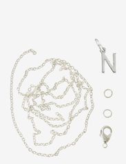 Letter N SP with o-ring, chain and clasp - SILVER-N