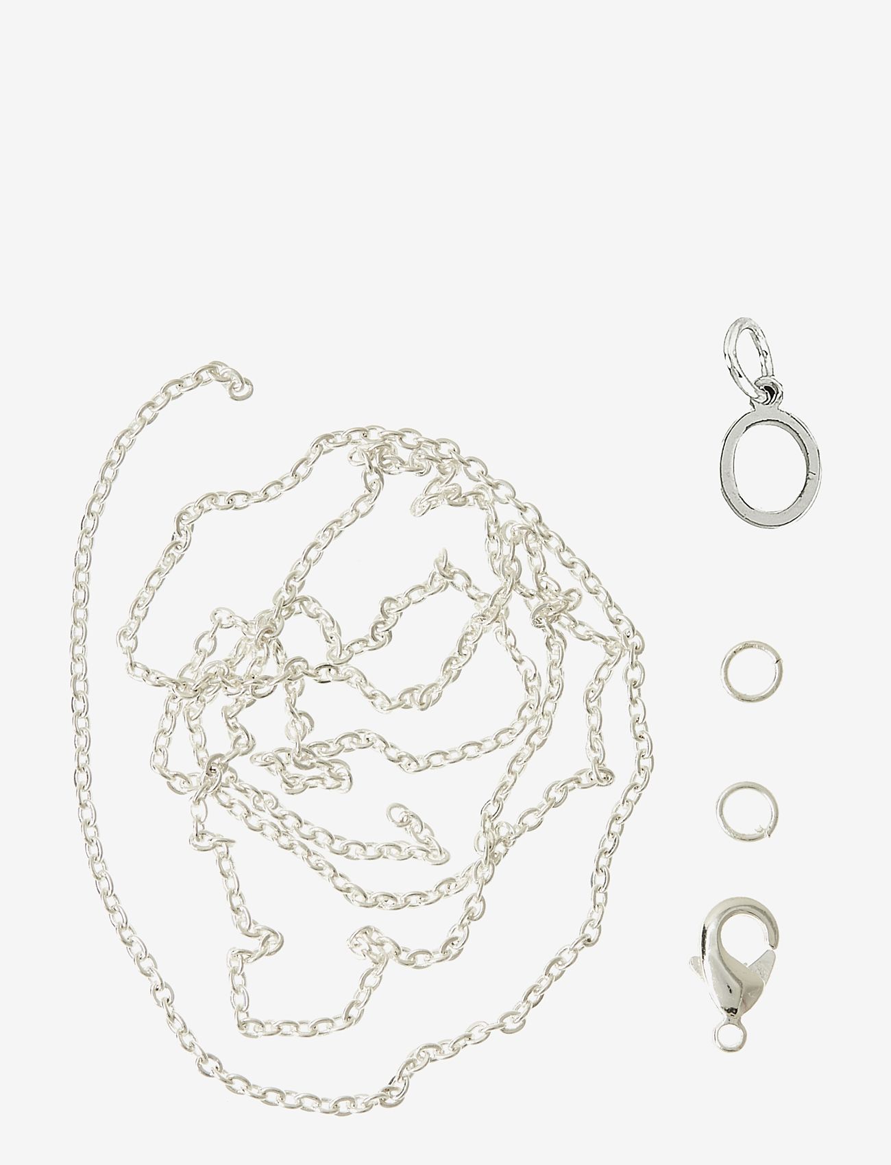 Letter O SP with o-ring, chain and clasp - SILVER-O