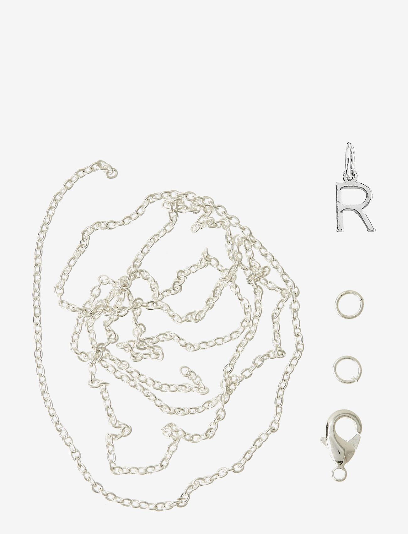 Me & My Box Letter R Sp With O-Ring, Chain And Clasp, Jewellery & Tilbehør, Sølv, Str: ONE SIZE