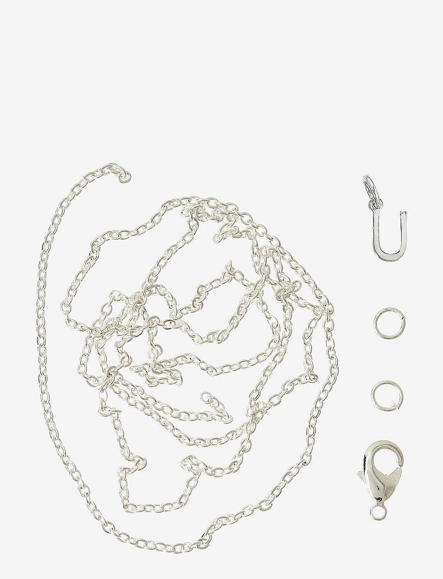 Me & My Box - Letter U SP with o-ring, chain and clasp - smycken & accessoarer - silver-u - 0