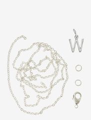 Letter W SP with o-ring, chain and clasp - SILVER-W