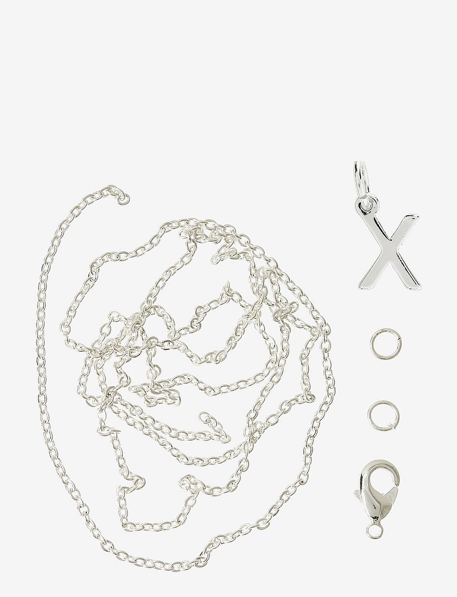 Me & My Box - Letter X SP with o-ring, chain and clasp - smycken & accessoarer - silver-x - 0
