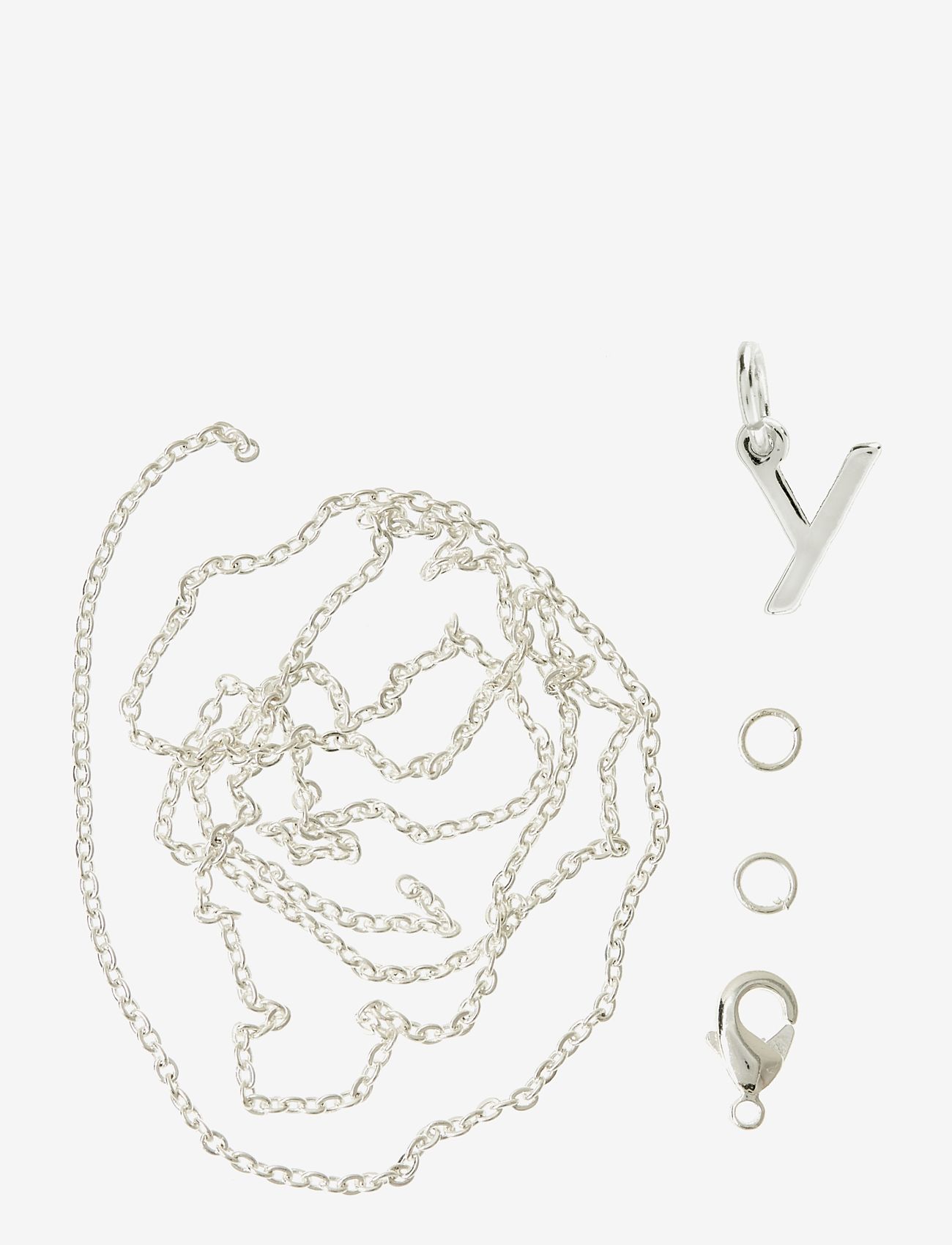 Me & My Box Letter Y Sp With O-Ring Chain And Clasp, Jewellery & Tilbehør, Sølv, Str: ONE SIZE