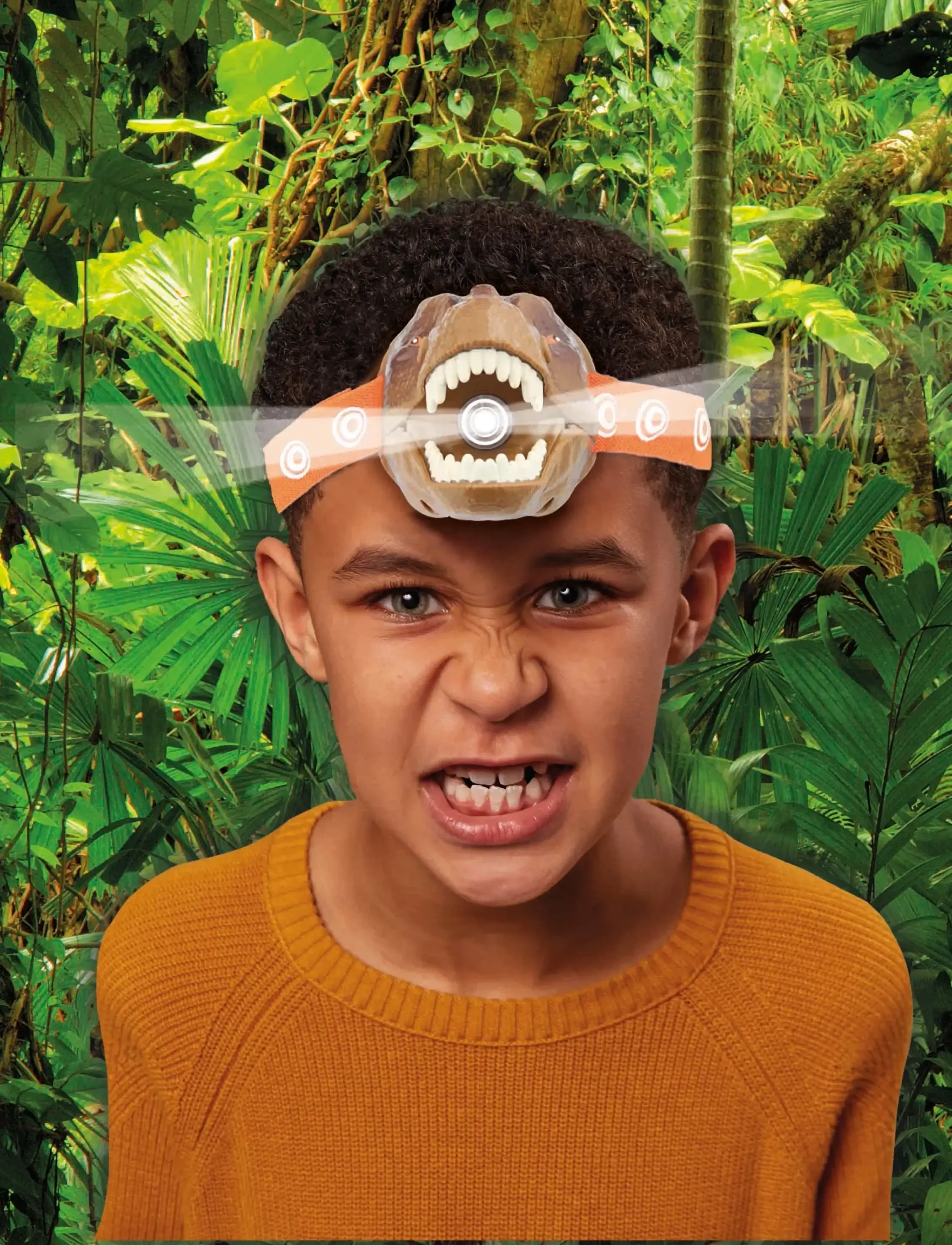 Brainstorm T-Rex Head Torch, Experiments And Science, Multi/mønstret, Str: ONE SIZE
