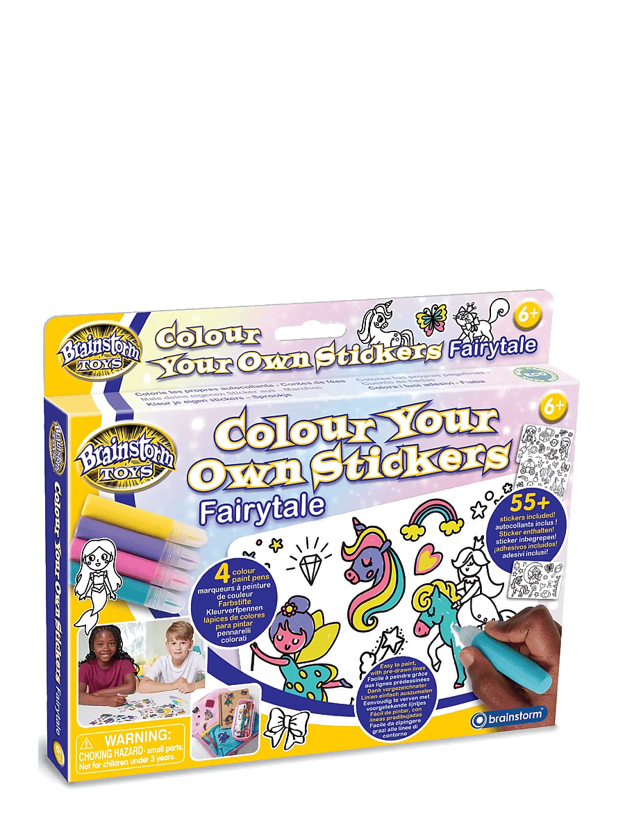 Brainstorm - Brainstorm Colour Your Own Stickers - Fairytale - male- & kreabøger - muti - 0