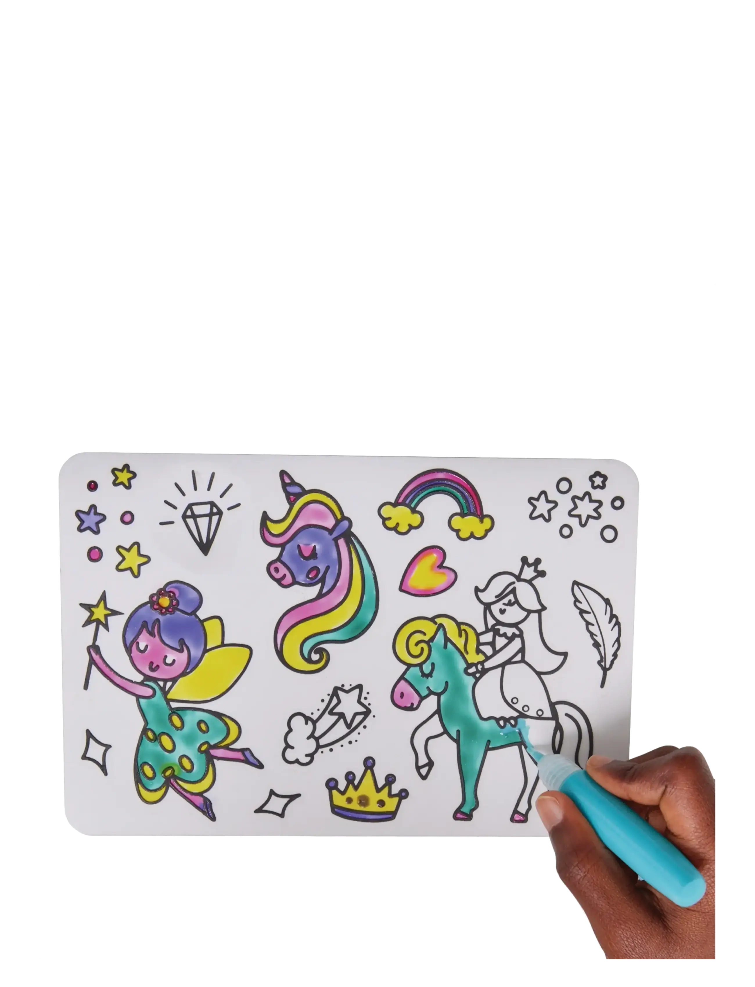 Brainstorm - Brainstorm Colour Your Own Stickers - Fairytale - male- & kreabøger - muti - 3