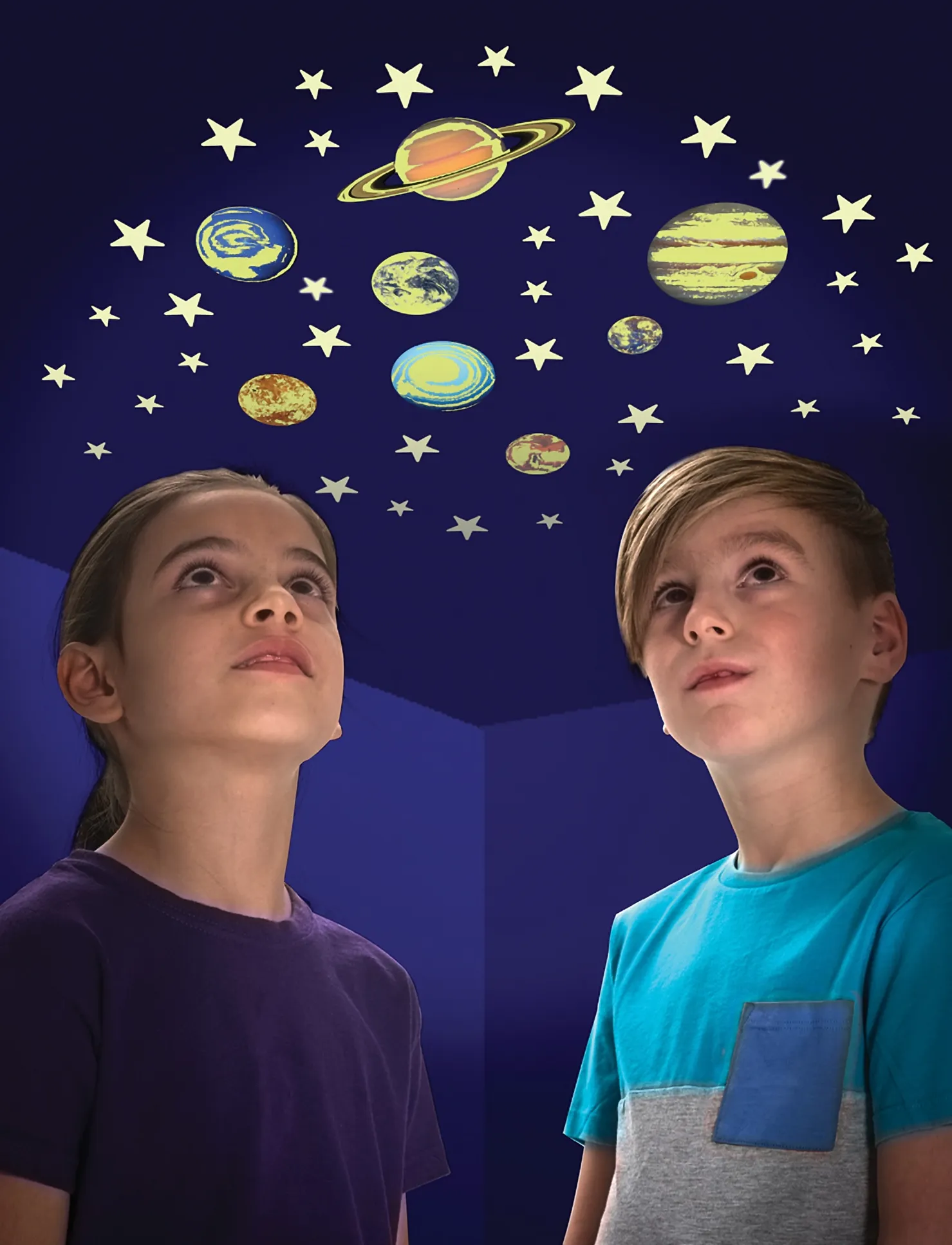 Brainstorm Glow Stars & Planets, Børn, Stickers, Multi/mønstret, Str: ONE SIZE