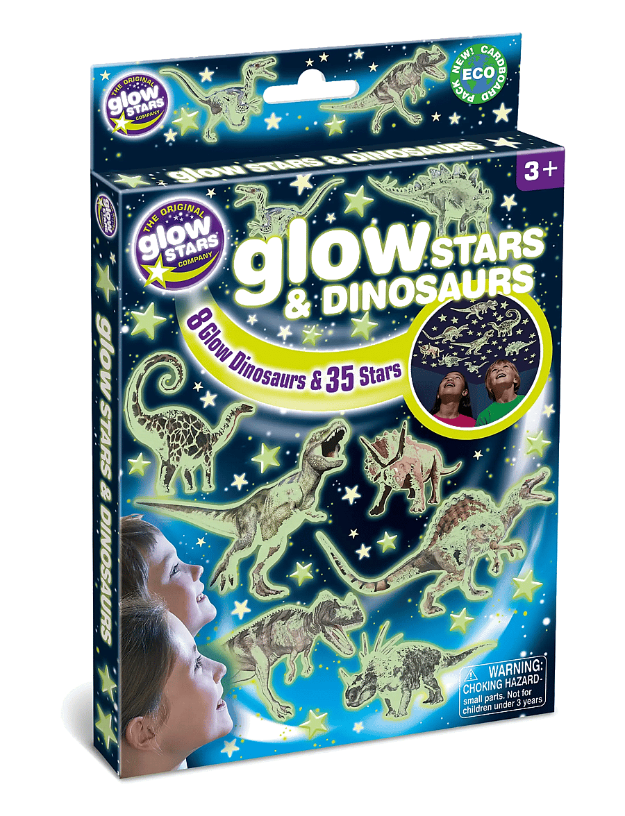 Brainstorm - Brainstorm Glow Stars & Dinosaurs - klistermärken - multi - 1