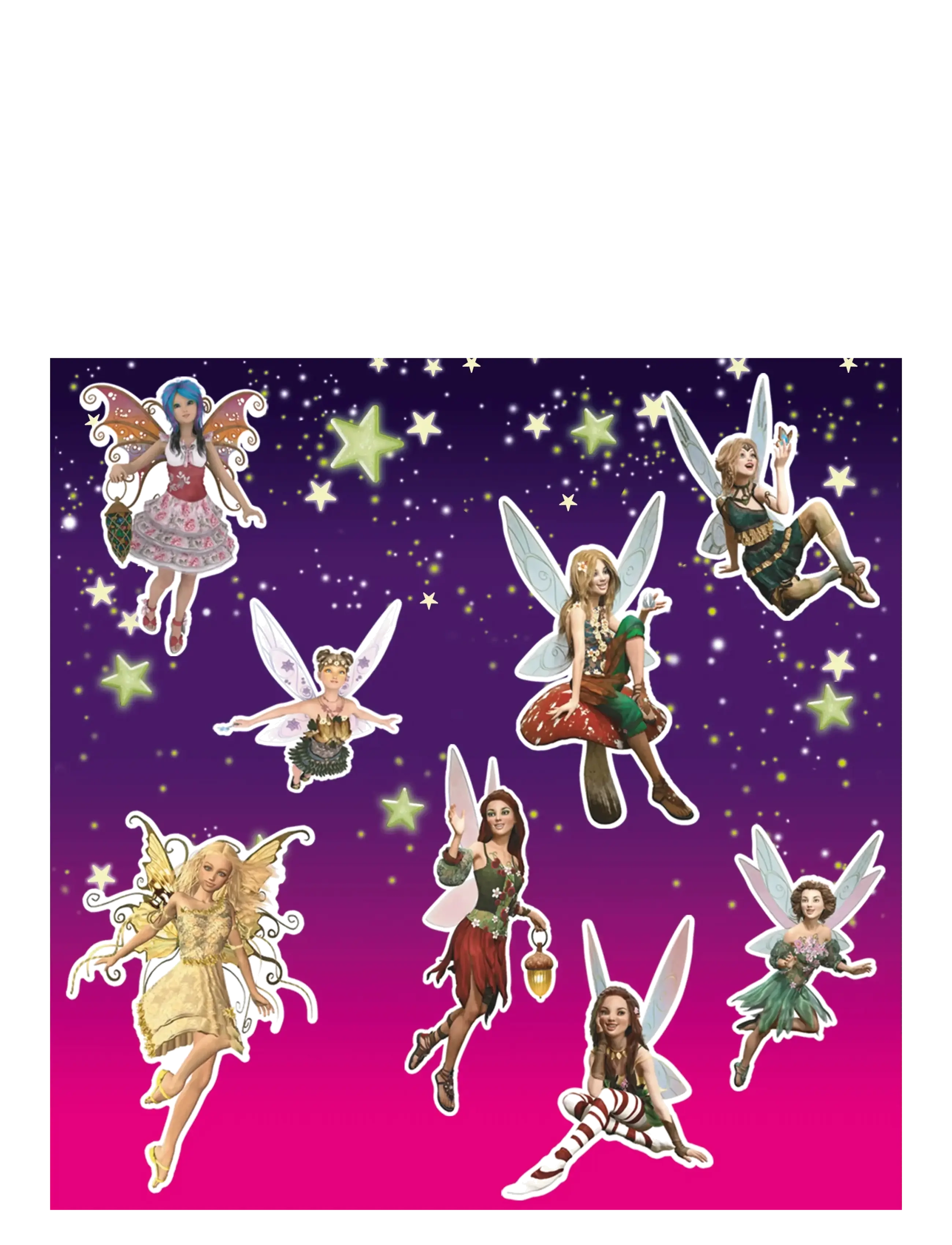 Brainstorm - Brainstorm Glow Stars & Fairies - klistermärken - multi - 2