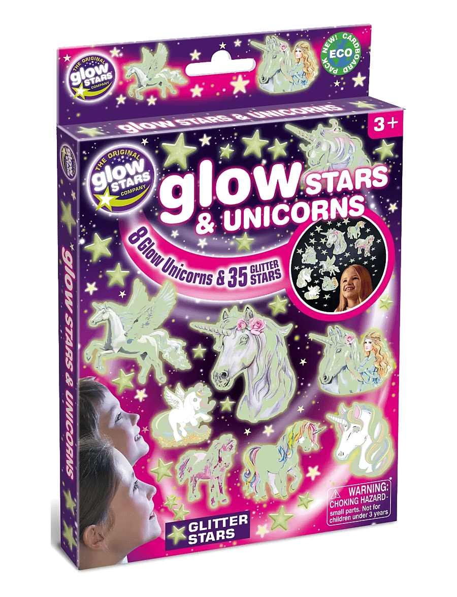 Brainstorm - Brainstorm Glow Stars & Unicorns - klistermärken - multi - 1