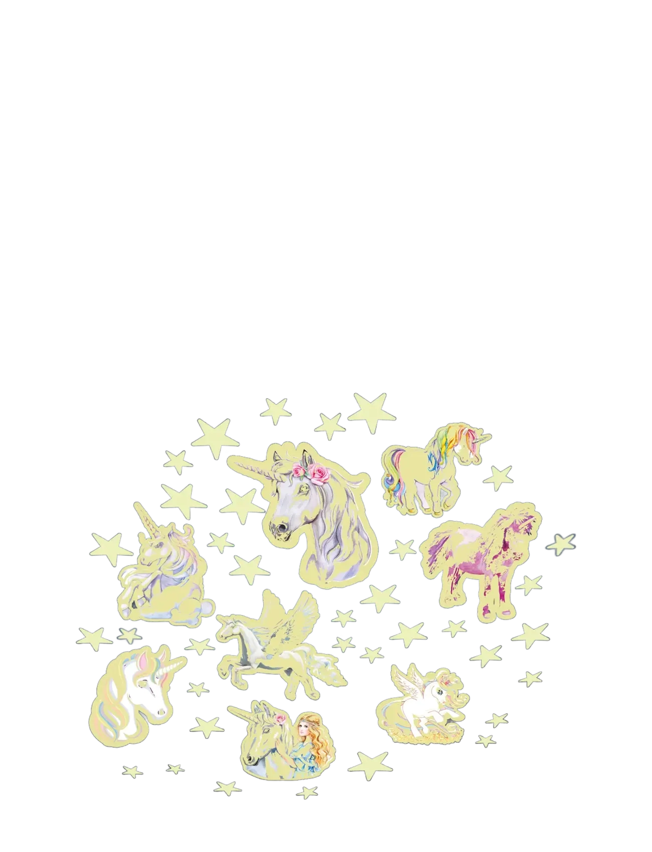 Brainstorm - Brainstorm Glow Stars & Unicorns - klistermärken - multi - 2