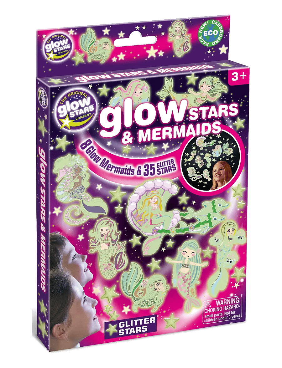 Brainstorm - Brainstorm Glow Stars & Mermaids - klistermärken - multi - 1