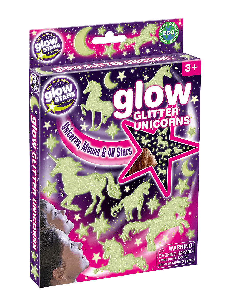 Brainstorm - Brainstorm Glow Glitter Unicorns - djur - multi - 0