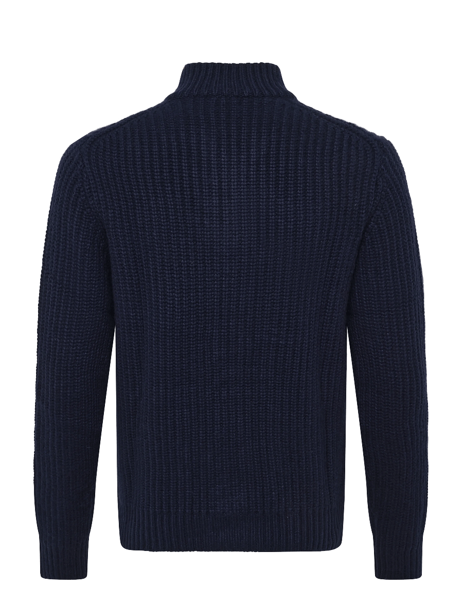 Bramani Cashmere - CARDIGAN ENGLISH RIB - koftor - navy - 1