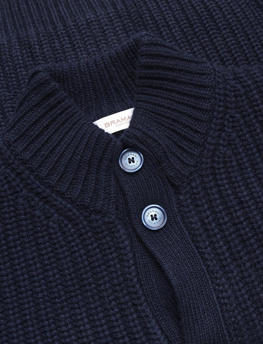 Bramani Cashmere - CARDIGAN ENGLISH RIB - koftor - navy - 2