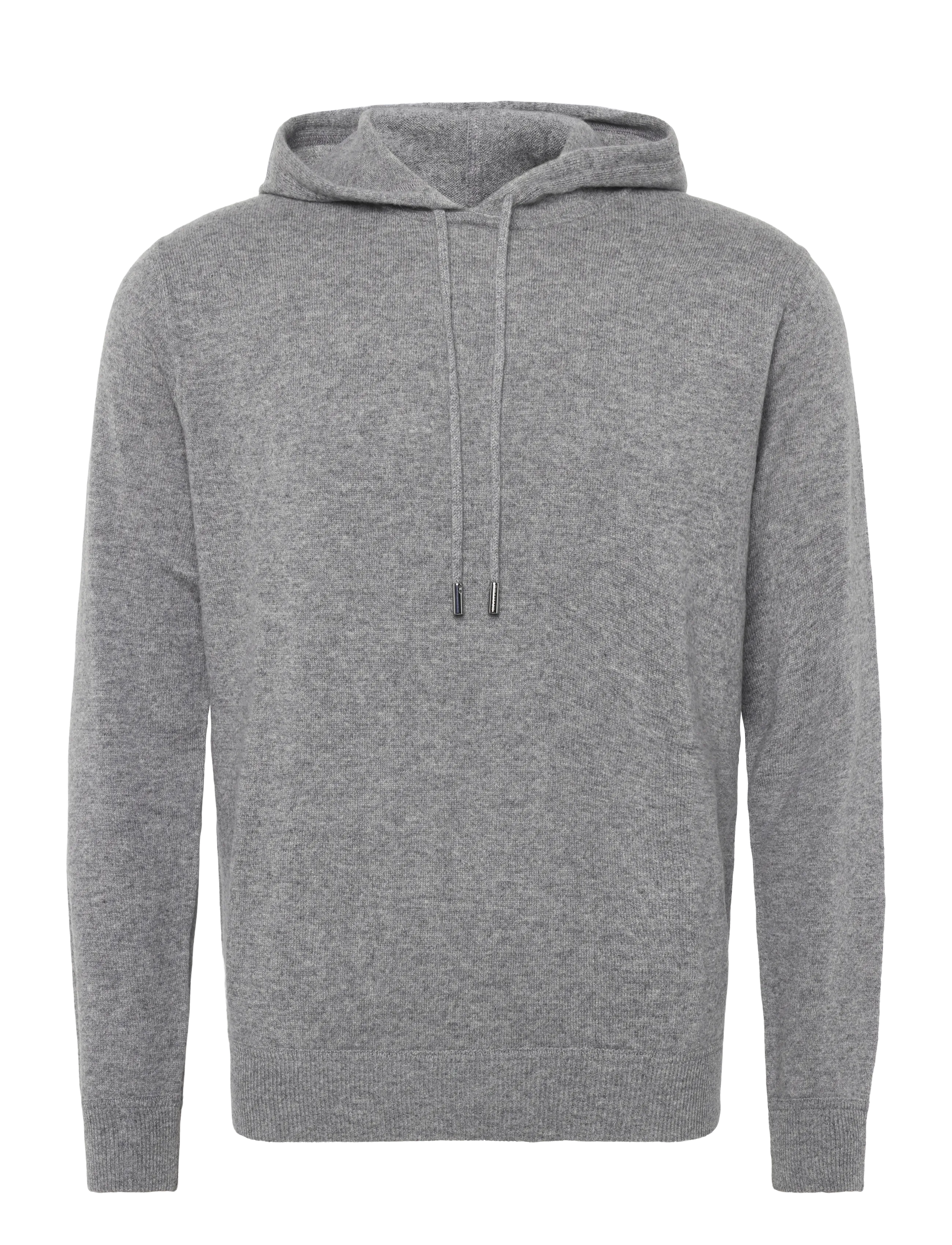 Bramani Cashmere HOODED SWEATSHIRT - Bramani Cashmere - CENERE / grey