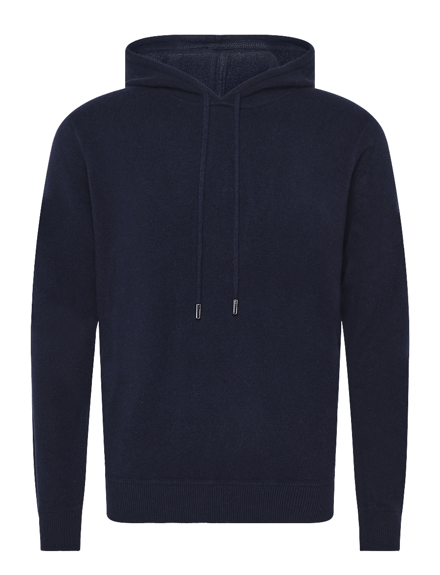 Bramani Cashmere - HOODED SWEATSHIRT - hoodies - navy - 0