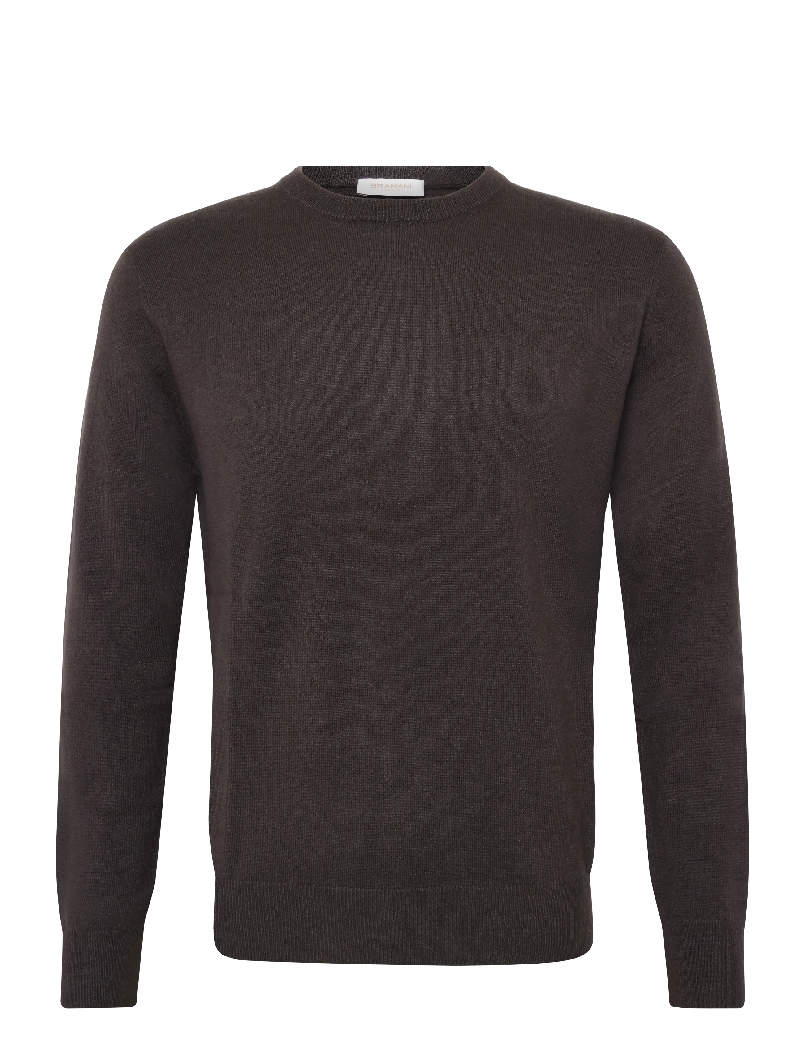 Bramani Cashmere Round Neck, Herren, Rundhals Pullover, Braun, Gr.S
