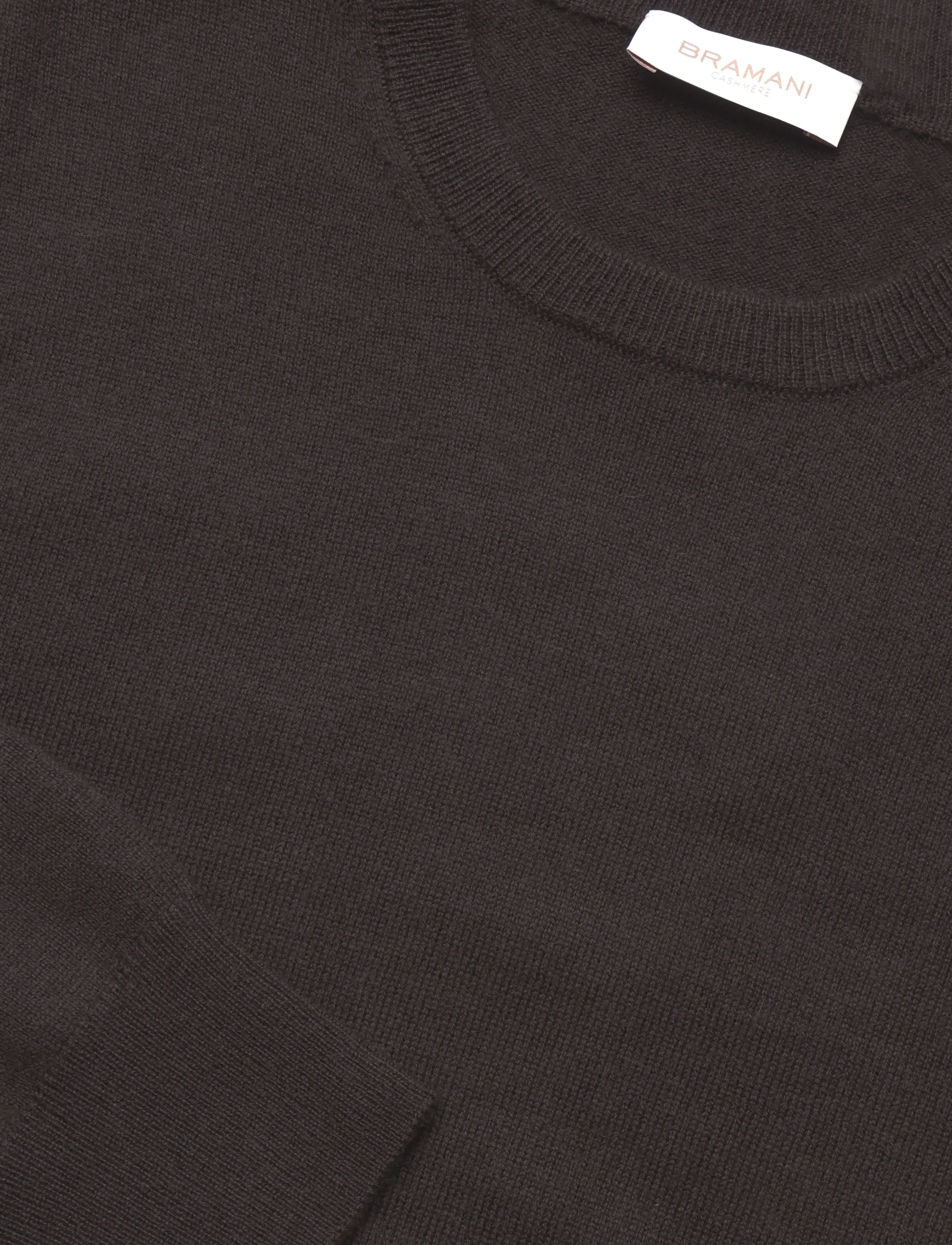 Bramani Cashmere - ROUND NECK - rundhalsad - caffe' - 2