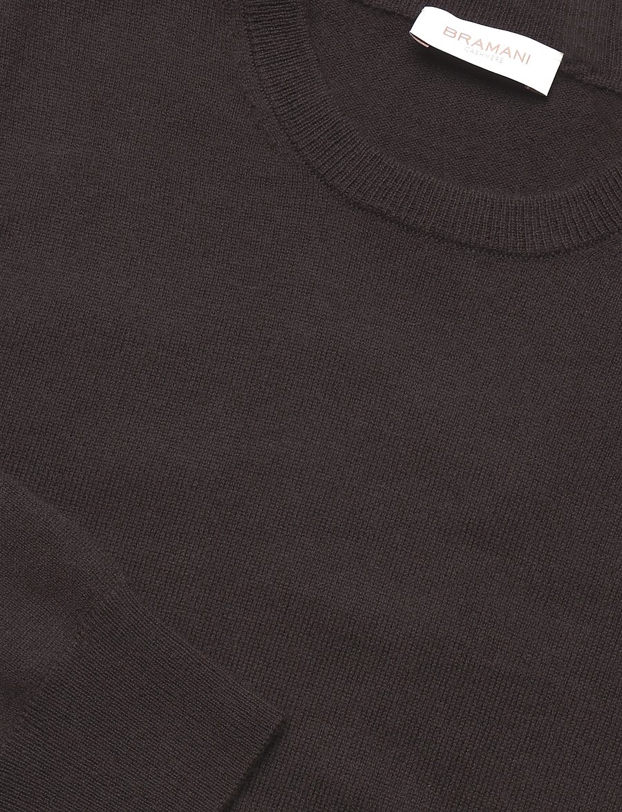 Bramani Cashmere - ROUND NECK - rundhalsad - caffe' - 2