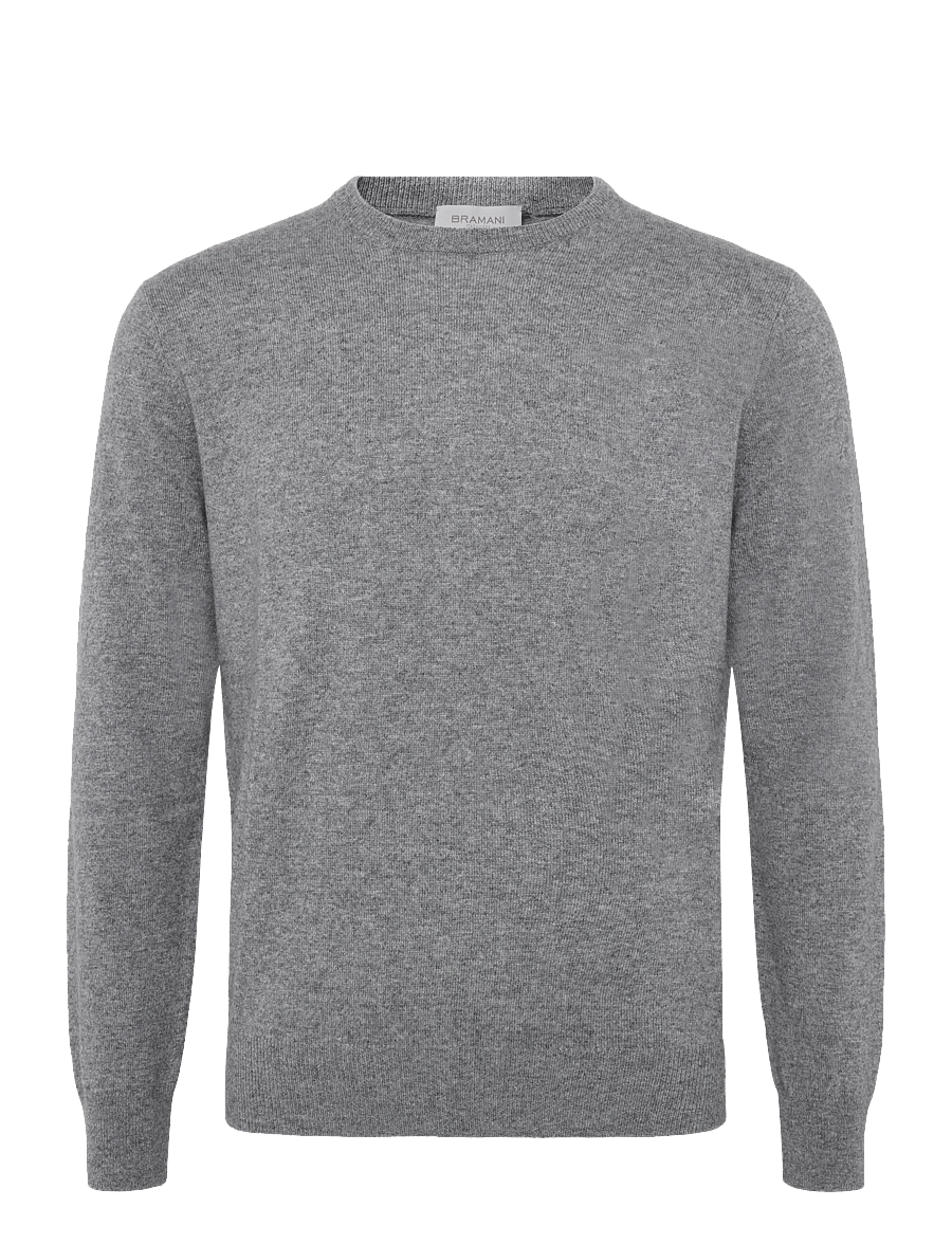 Bramani Cashmere - ROUND NECK - rundhalsad - cenere - 0