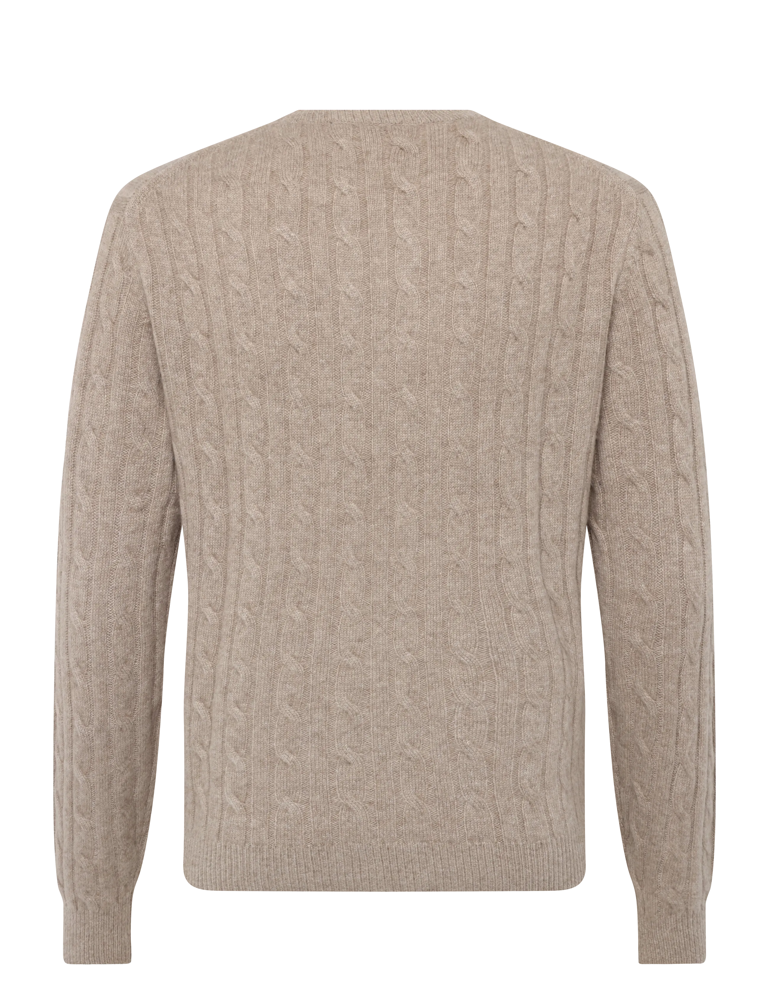 Bramani Cashmere - ROUND NECK CABLE - rundhalsad - naturale - 1