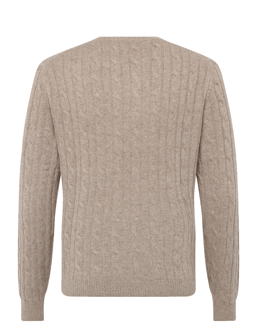 Bramani Cashmere - ROUND NECK CABLE - rundhalsad - naturale - 1