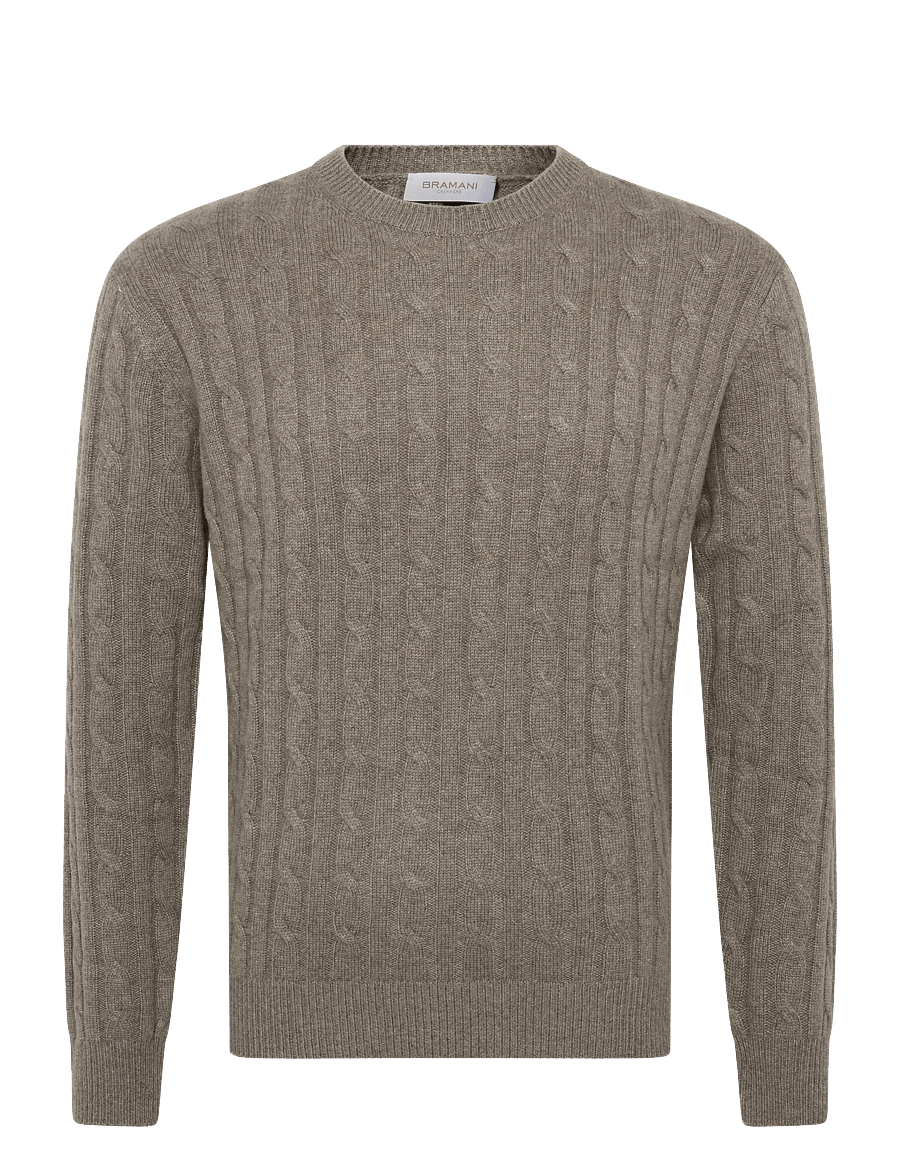 Bramani Cashmere - ROUND NECK CABLE - rundhalsad - timo - 0
