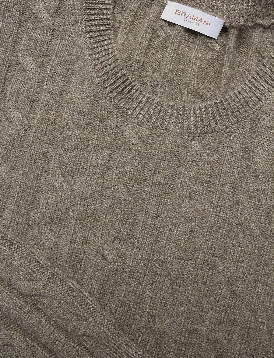 Bramani Cashmere - ROUND NECK CABLE - rundhalsad - timo - 2
