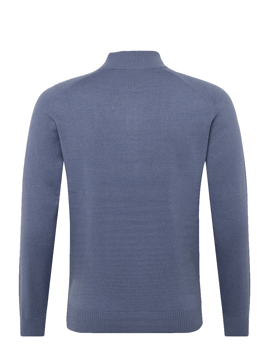 Bramani Cashmere - HALF ZIP CONTRAST - half zip-tröjor - avio/cemento - 1