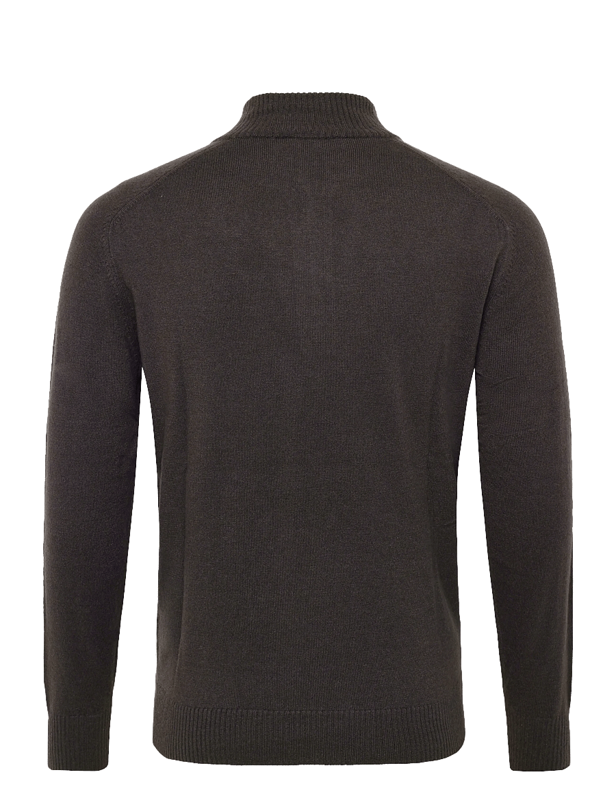 Bramani Cashmere - HALF ZIP CONTRAST - half zip-tröjor - caffe'/argilla - 1