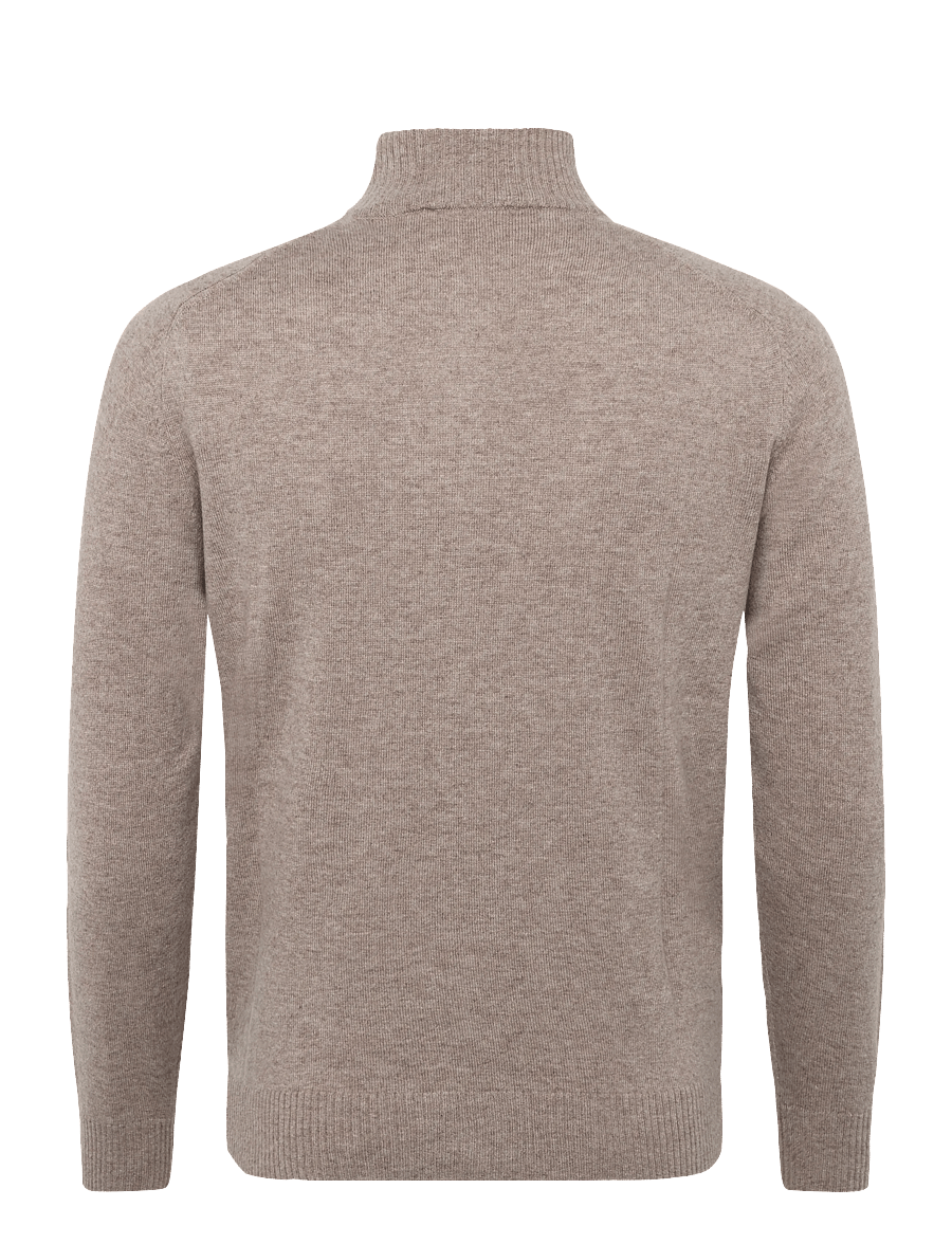 Bramani Cashmere - HALF ZIP CONTRAST - half zip-tröjor - naturale/sabbia - 1