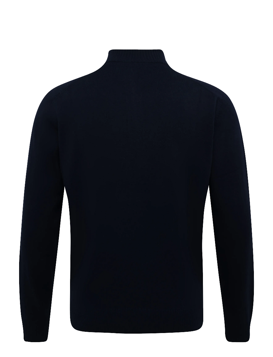 Bramani Cashmere - HALF ZIP CONTRAST - half zip-tröjor - navy/cenere - 1