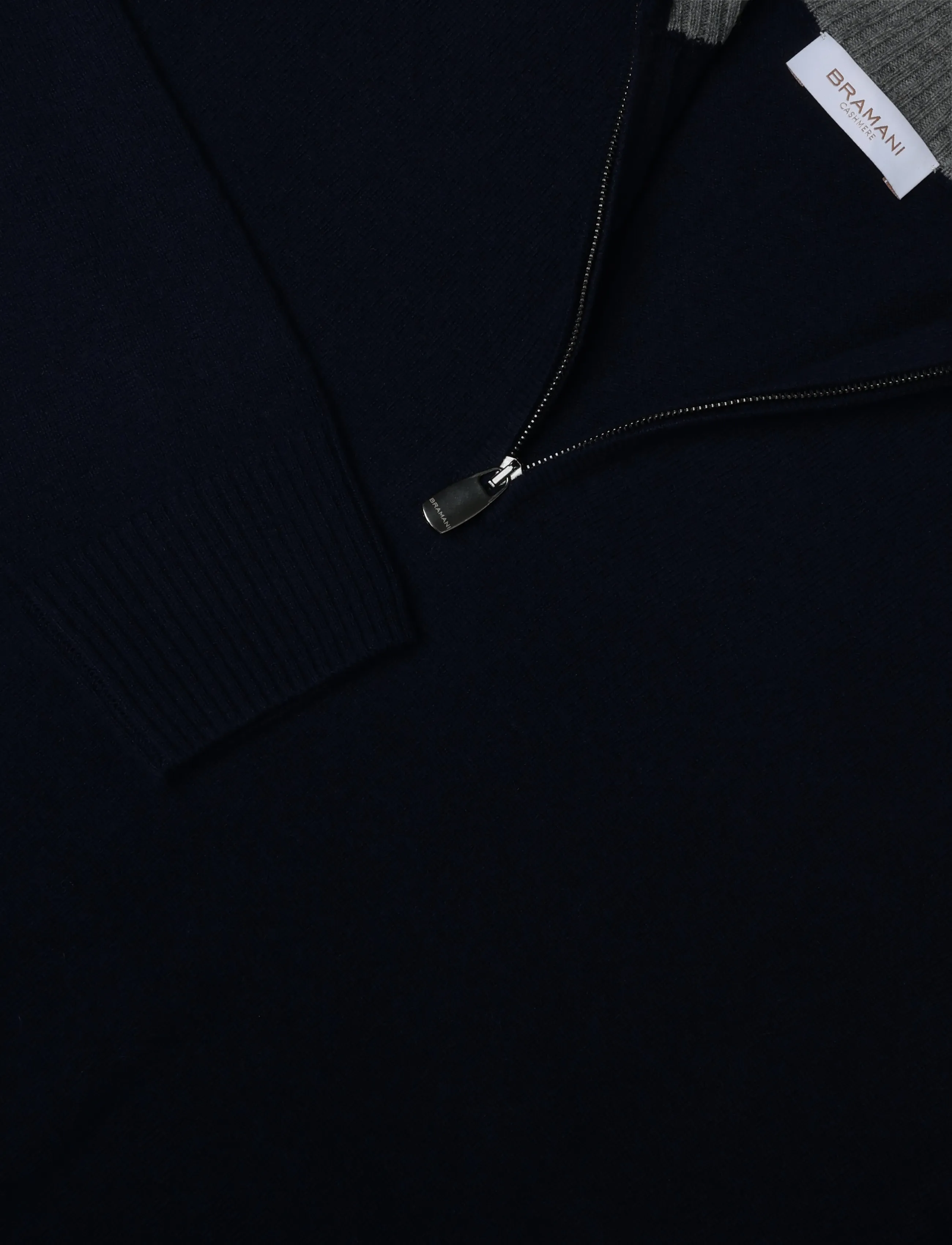 Bramani Cashmere - HALF ZIP CONTRAST - half zip-tröjor - navy/cenere - 2