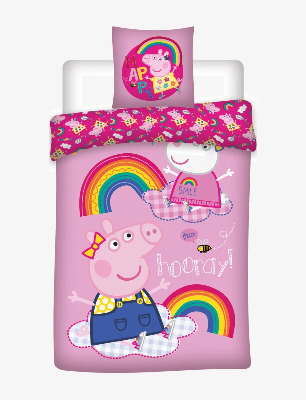 BrandMac - Bed linen Peppa Pig PEP 014 - 135x200, 80x80 cm - sengesæt - multi coloured - 0