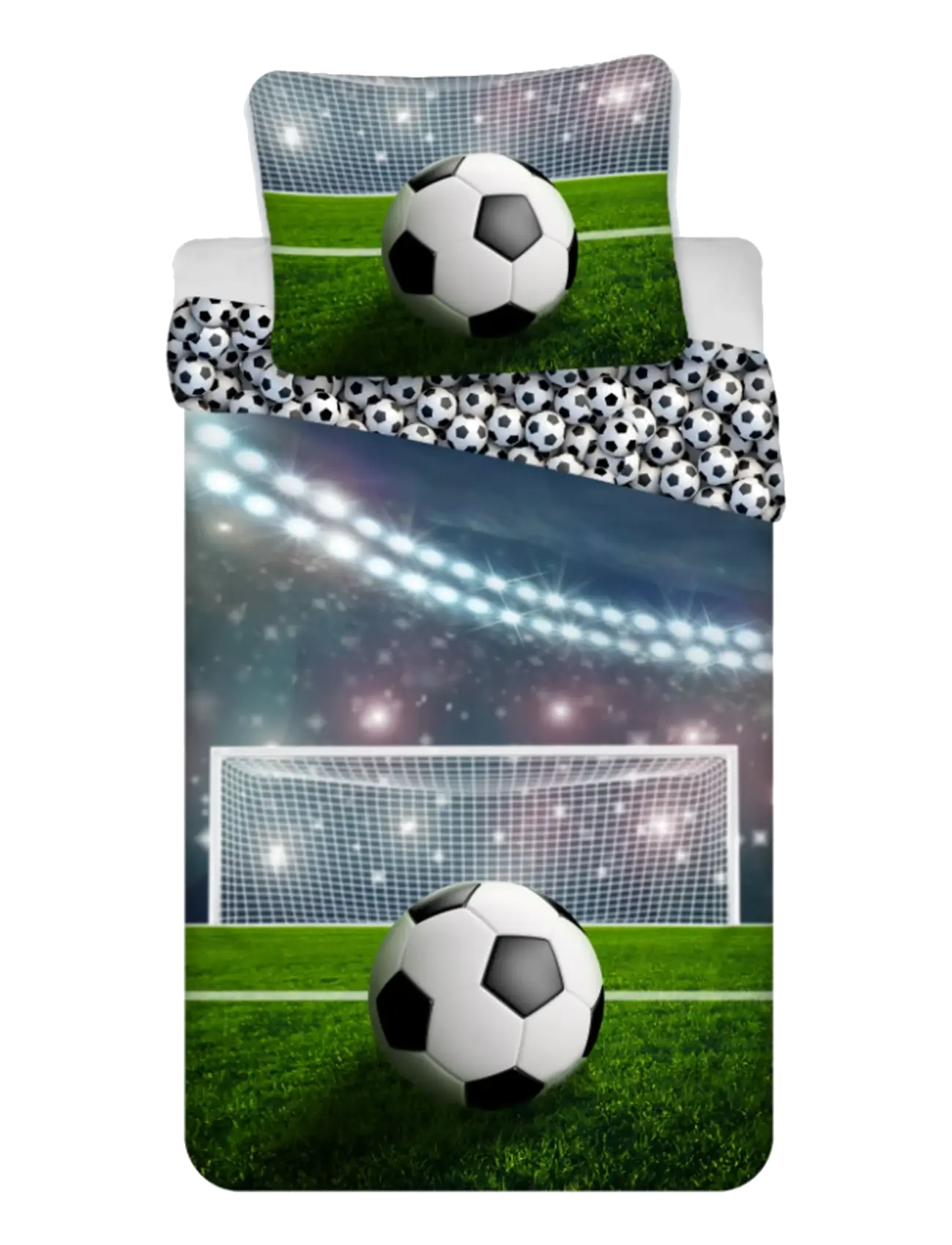 Fodbold Bed Linen Nb 2003 Football 140X200, 70X90 Cm, 140X200.70X90 cm, Sleep Time, Mehrfarbig/gemustert - Sets, Kinder